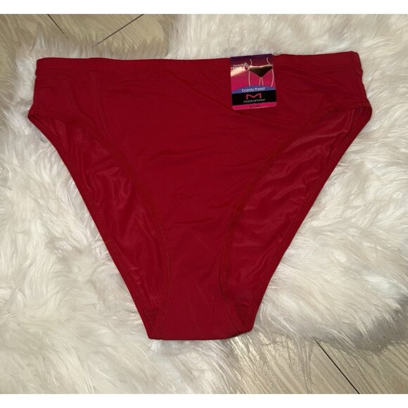Maidenform DMBTHB Barely There Invisible Look High Leg Panties Womens 9 2XL Red - Picture 1 of 4